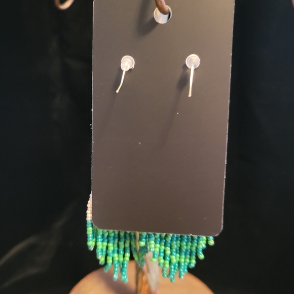 Mushroom & Sun Beaded Earrings - Picture 2 of 4